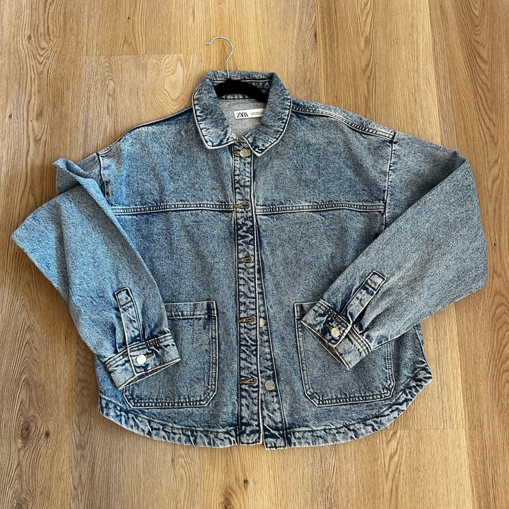 Zara Denim Button Down Jacket